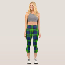 Leggings Capri Blackwatch Plaid Tartan
