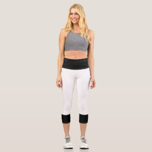 Leggings Capri Blanco y negro