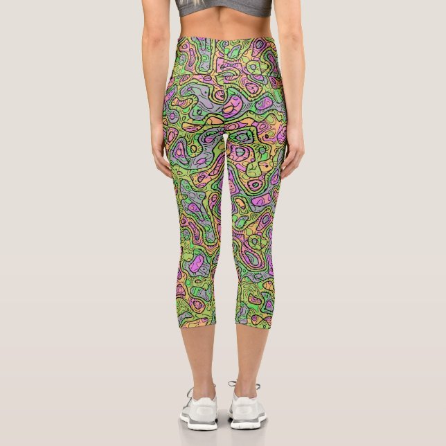 Leggings Capri Blob Trippy Colorful (Reverso )