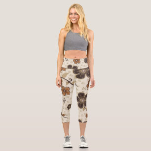 Leggings Capri Blooms Modernos Resumen De Piernas Capri