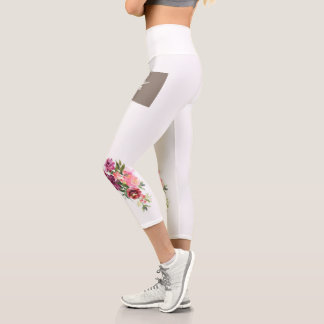 Leggings Capri "Blossom Flow Floral Yoga Pants"