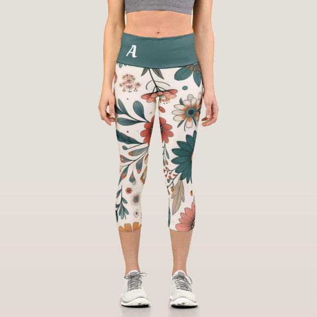 Leggings Capri Blossoms Pastel (Anverso)