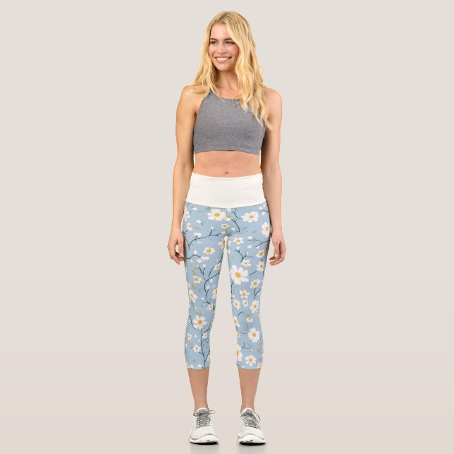 Leggings Capri Blue Blossom Breeze Daisy (Anverso)