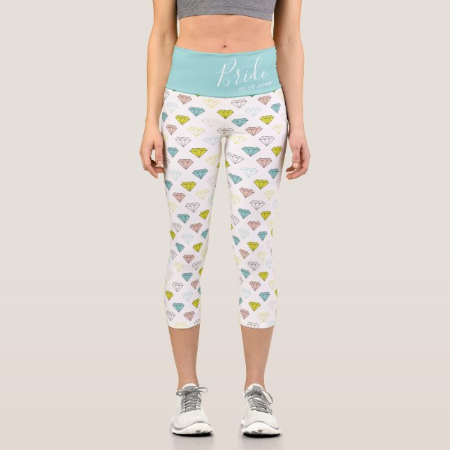 Leggings Capri Boda Moda de diamantes  moderna novia personalizad (Anverso)