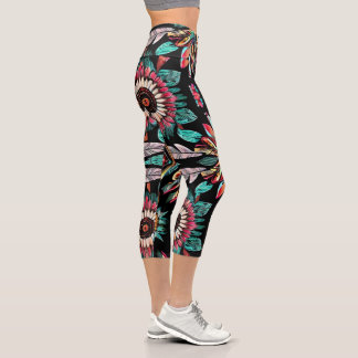 Leggings Capri Bohemain nativo americano