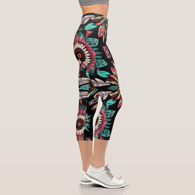 Leggings Capri Bohemain nativo americano (Derecha)