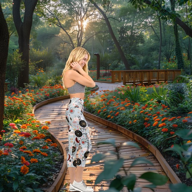 Leggings Capri Boho Celestial Chic - Blues Pastel y Hues Ricos (Subido por el creador)