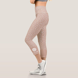 Leggings Capri Boho Polka Dots Personalizado Pickleball
