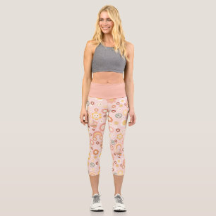Leggings Capri boho retro hippie groovy pastel