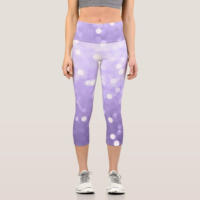 Leggings Capri Bokek brillante púrpura ultravioleta Resumen (Anverso)
