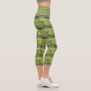 Leggings Capri Bolas de hierba Collage de fotos Capri Leggings,
