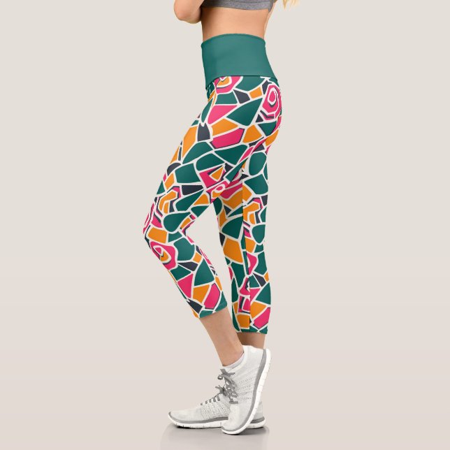Leggings Capri Bold Outline Rose Love (Izquierda)