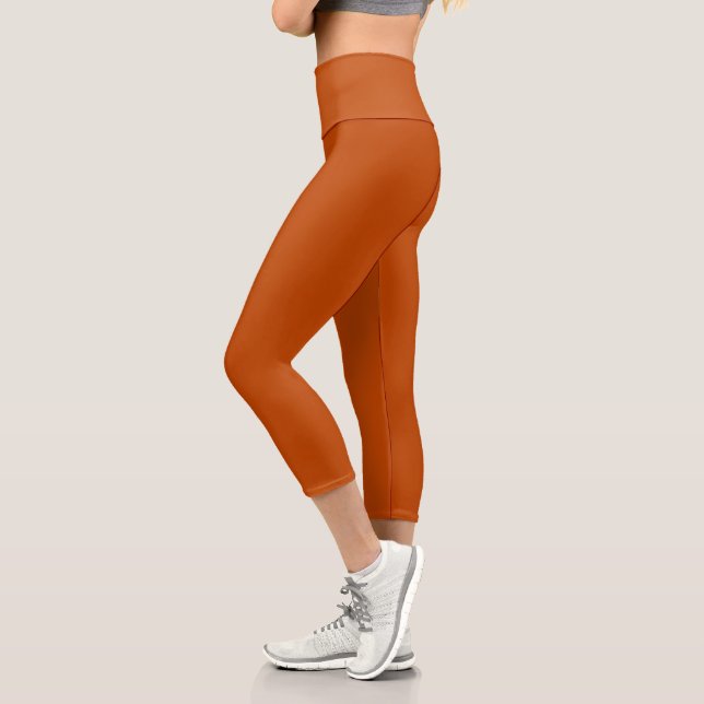 Leggings Capri Boloñesa/ Naranja-Marrón Oscuro (Izquierda)