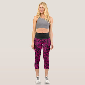 Leggings Capri Bonito Delicada Lace Rosa
