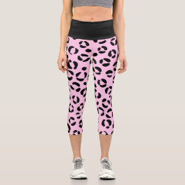 Leggings Capri Bonito en Impresión de Animal Rosa