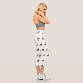 Leggings Capri Bonito Merry Go round Carousse Horses Capri