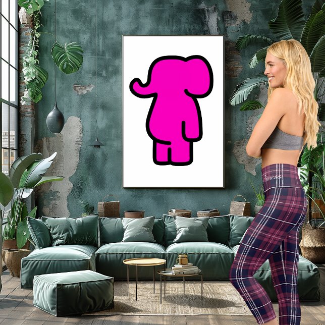 Leggings Capri Borgoña y la marina tocan el patrón del tartán (Subido por el creador)