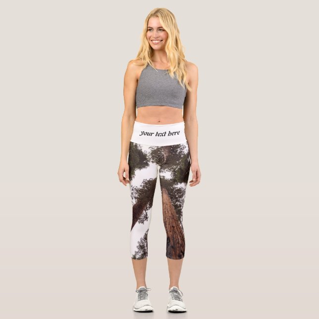 Leggings Capri bosque, árbol (Anverso)