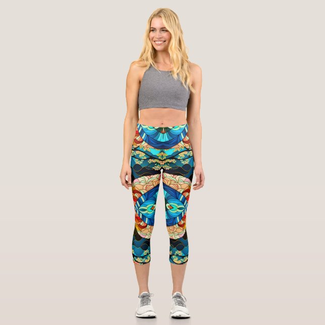 LEGGINGS CAPRI BOSQUE SIMÉTRICO ESTILO ARTÍCULO JAPONÉS (Anverso)