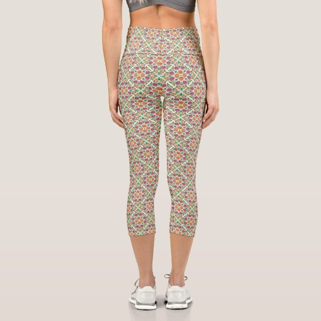 Leggings Capri Botanical Pop - Forest (Reverso )