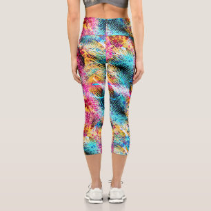 Leggings Capri Bouquet de flores de primavera - Leg Capri de flor