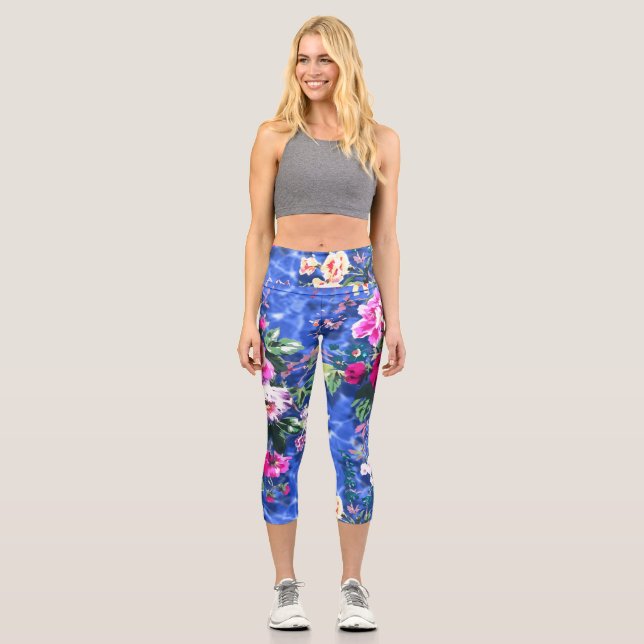 Leggings Capri Bouquets con rosas (Anverso)