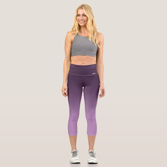 Leggings Capri Breath_Zone Gradiente púrpura Piernas Capri (Anverso)