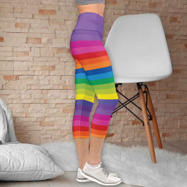 Leggings Capri Brillantes rayas arcoiris (Subido por el creador)