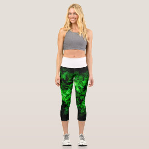Leggings Capri Brillo en el patrón oscuro