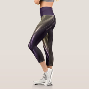 Leggings Capri brillo metalizado