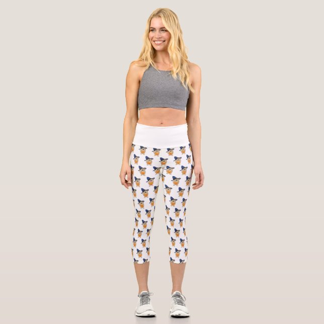 Leggings Capri Bruja de Calabaza Perro (Anverso)