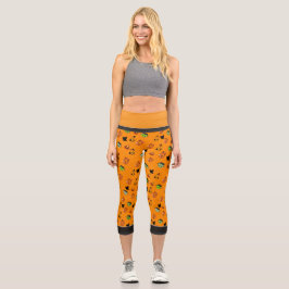 Leggings Capri Bruja espeluznante de Halloween, Casa embrujada, L