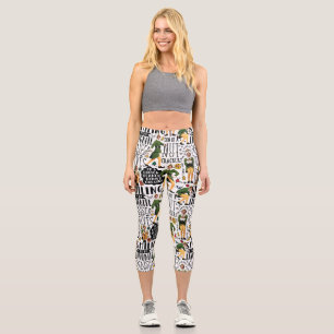 Leggings Capri Buddy the Elf Quote Pattern
