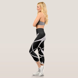 Leggings Capri Bufanda de diseño espacial de galaxia