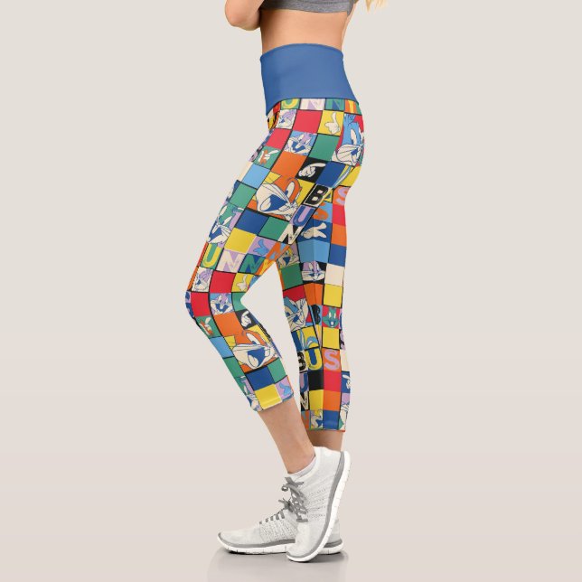 Leggings Capri BUGS BUNNY™ Colorful Name y Face Checker (Izquierda)
