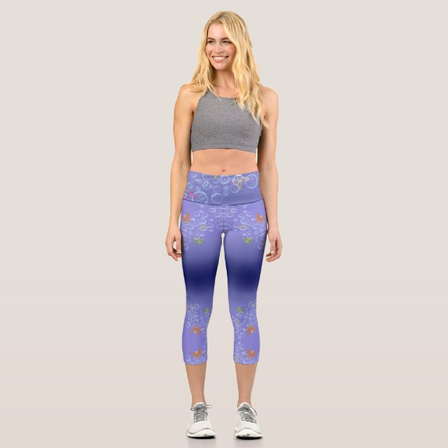 Leggings Capri Burbuja en las mariposas (Anverso)
