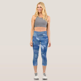 Leggings Capri burbujas de capris azul