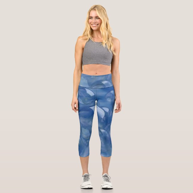Leggings Capri burbujas de capris azul (Anverso)