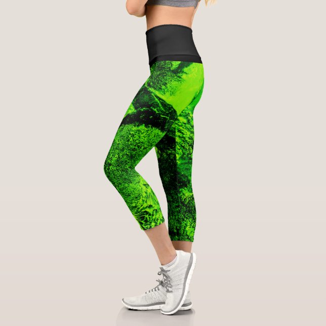 Leggings Capri buscando verde (Izquierda)