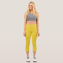 Leggings Capri Butterscotch Retro Donuts