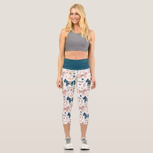 Leggings Capri Caballo de Folkart nórdico