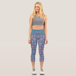 Leggings Capri Caballo de mariposa en canteras Chicas Personaliza