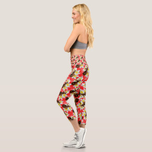 Leggings Capri Caballos Circulares Y Diseño Frangipano,