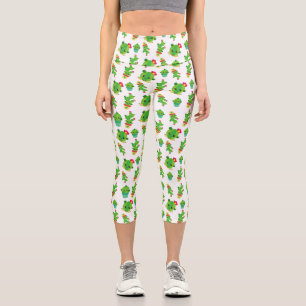 Leggings Capri Cactus, Cactus Verde, Patrón Cactus