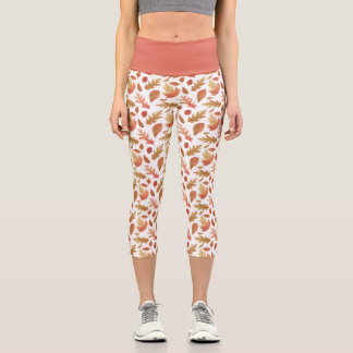 Leggings Capri Cae a la naturaleza otoño deja a la tierra dulce p