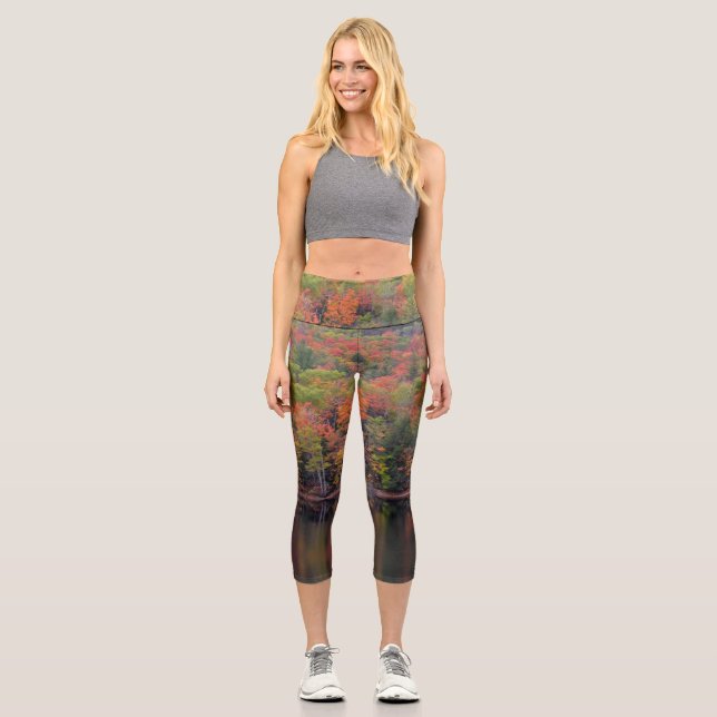 Leggings Capri Cae en otoño el capris de una mujer (Anverso)