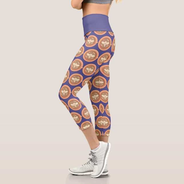 Leggings Capri Café con leche de abeja melífera (Izquierda)