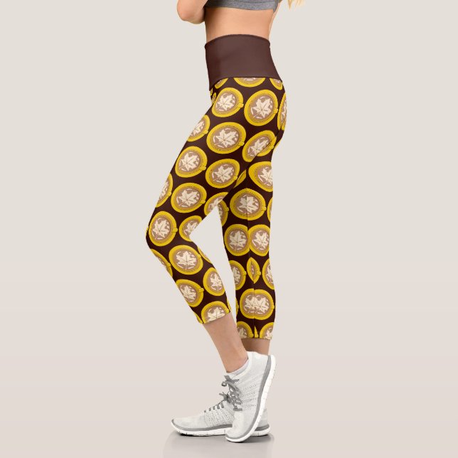 Leggings Capri Café con Leche Hoja de Otoño (Izquierda)