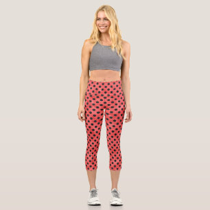 Leggings Capri Calaveras Rojas y Diseño de la Serie Girasoles 4