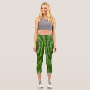 Leggings Capri Calaveras Verdes y Serie de Girasoles Diseño 11